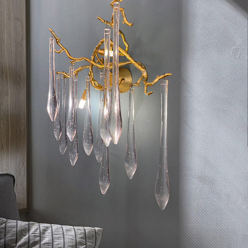 Agnes Branch Crystal Wall Sconce - Ineffable Lighting
